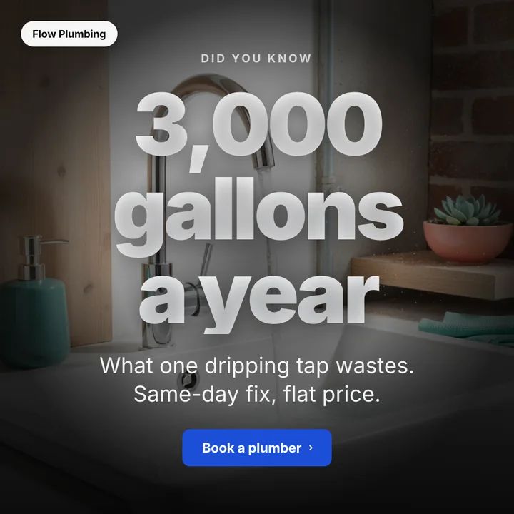 A post designed for Flow Plumbing