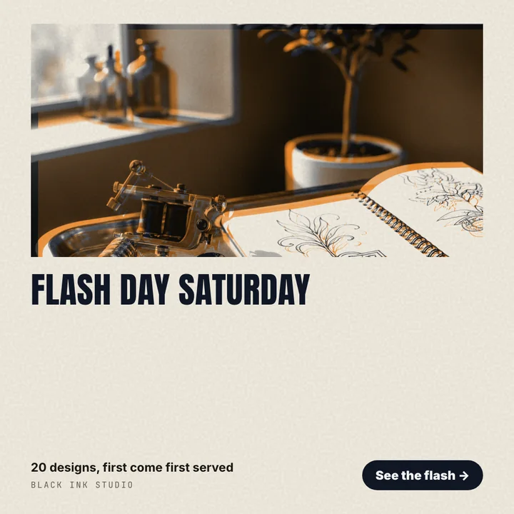 A post designed for Black Ink Studio