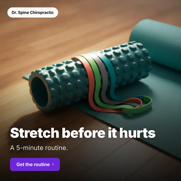 Stretch before it hurts: a post designed for Dr. Spine Chiropractic