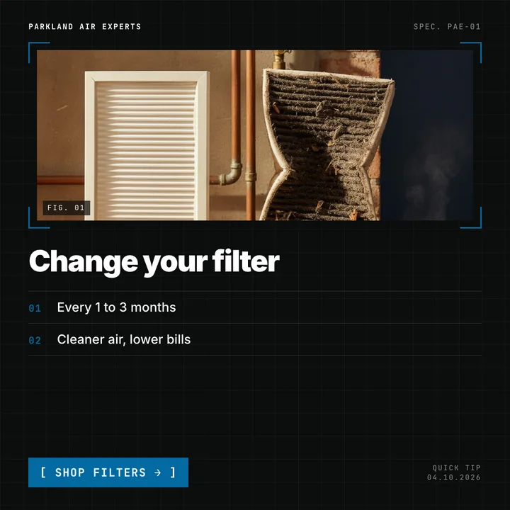 Change your filter: a post designed for Parkland Air Experts